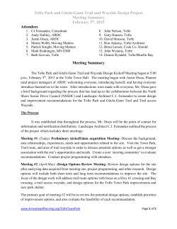 to Read the Meeting #1 Summary