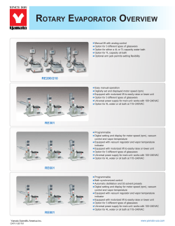 rotary evaporator overview - Yamato Scientific America