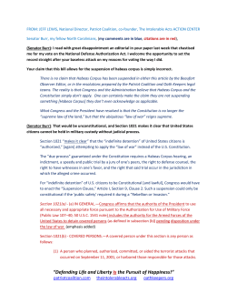 How to Respond to a Public Official`s Misconceptions on the NDAA