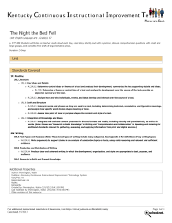 Instructional Unit: The Night the Bed Fell