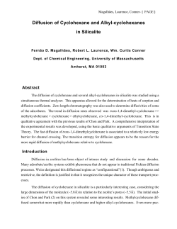 Diffusion of Cyclohexane and Alkyl