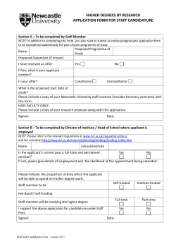 higher degrees by research application form for staff candidature