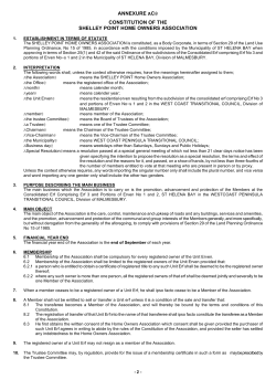 annexure ac@ constitution of the shelley point home owners