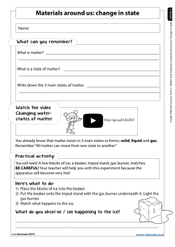 Materials around us: change in state - E