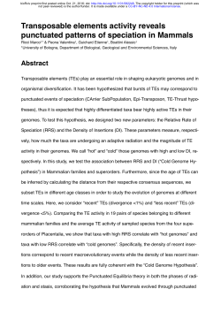 Transposable elements activity reveals punctuated