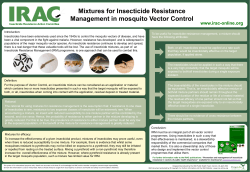 Mixtures for IRM in Vectors Poster - Insecticide Resistance Action