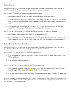 Station 1: Form After completing your notes for this