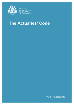 The Actuaries` Code - Institute and Faculty of Actuaries