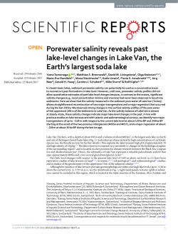 Porewater salinity reveals past lake-level changes in Lake