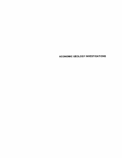 ECONOMIC GEOLOGY INVESTIGATIONS