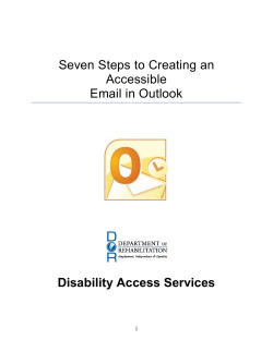 Seven Steps to Creating an Accessible Email in Outlook Disability