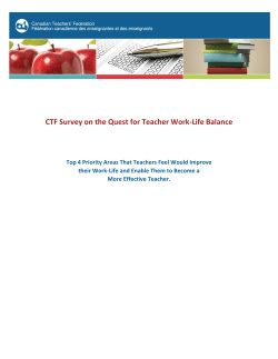 Top 4 Priority Areas That Teachers Feel Would Improve their Work