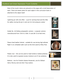 Dustbowl and Great Depression Trunk Contents