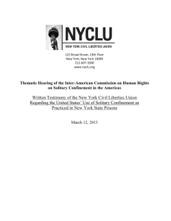 Written Testimony of the New York Civil Liberties Union