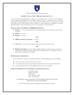 Immunization Requirements