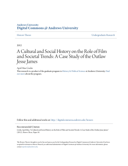 A Cultural and Social History on the Role of Film and Societal Trends