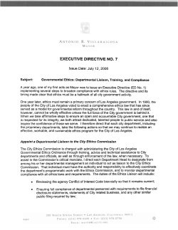 EXECUTIVE DIRECTIVE NO. 7