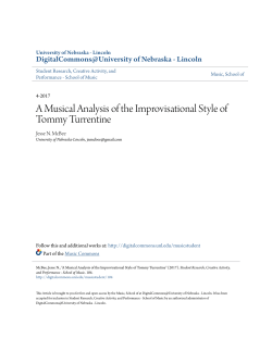 A Musical Analysis of the Improvisational Style of Tommy Turrentine