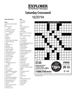Saturday Crossword 12/27/14