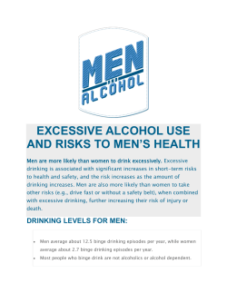 EXCESSIVE ALCOHOL USE AND RISKS TO MEN`S HEALTH
