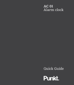AC 01 Alarm clock Quick Guide