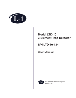 Model LTD-10 3-Element Trap Detector S/N LTD-10-134