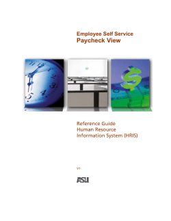 Employee Self Service Paycheck View