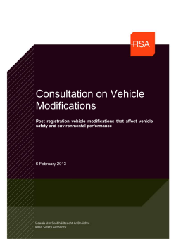 Consultation On Vehicle Modifications