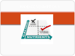 Nutrition - PPT 4 Food Consumption