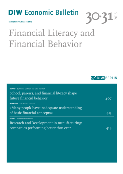 Financial Literacy and Financial Behavior