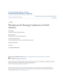 Phosphorus for Bearing Cranberries in North America