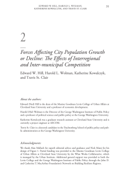 Forces Affecting City Population Growth or Decline: The Effects of