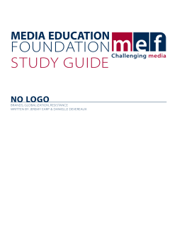 FOUNDATION STUDY GUIDE - Media Education Foundation