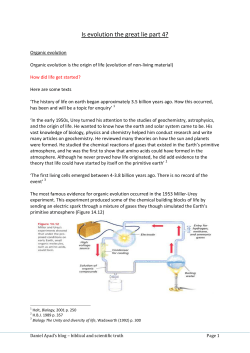 Is evolution the great lie part 4?
