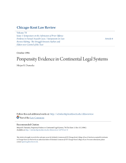 Ponpensity Evidence in Continental Legal Systems