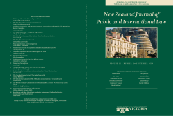 New Zealand Journal of Public and International Law