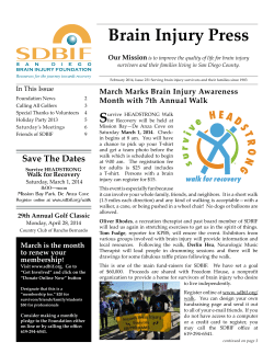 Brain Injury Press - San Diego Brain Injury Foundation