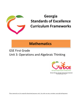 Unit 3 - Georgia Standards