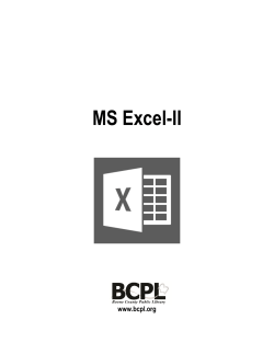 MS Excel-II - Boone County Public Library