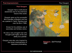 Gauguin, Self Portrait, 1888.