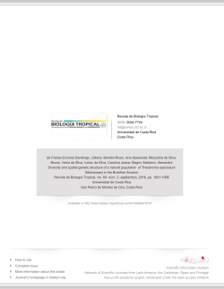 Redalyc.Diversity and spatial genetic structure of a natural