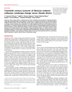Landscape change versus climate drivers