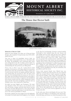 The House that Hector built - Mt Albert Historical Society