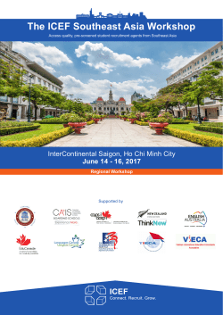 The ICEF Southeast Asia Workshop