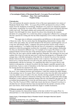 A Narratological Study of Murakami Haruki`s Norwegian Wood and