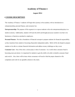 Academy of Finance I