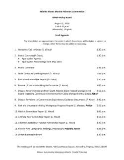 Atlantic States Marine Fisheries Commission ISFMP Policy Board