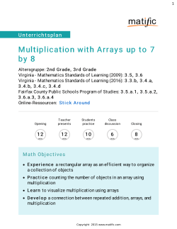 Multiplication with Arrays up to 7 by 8