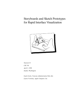 Storyboards and Sketch Prototypes for Rapid Interface Visualization