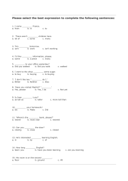 Please select the best expression to complete the following sentences:
